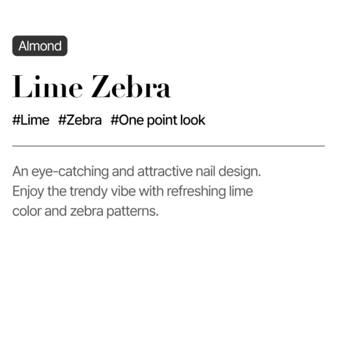 Lime Zebra (Almond) - Image 4